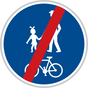 Konec stezky pro chodce a cyklisty Konec stezky pro chodce a cyklisty
