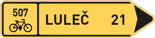 Směrové tabule pro cyklisty Směrové tabule pro cyklisty