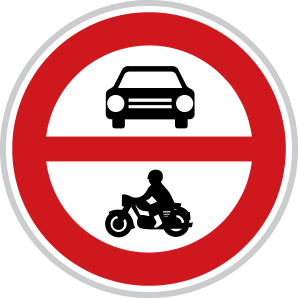 Zákaz vjezdu všech motorových vozidel Zákaz vjezdu všech motorových vozidel